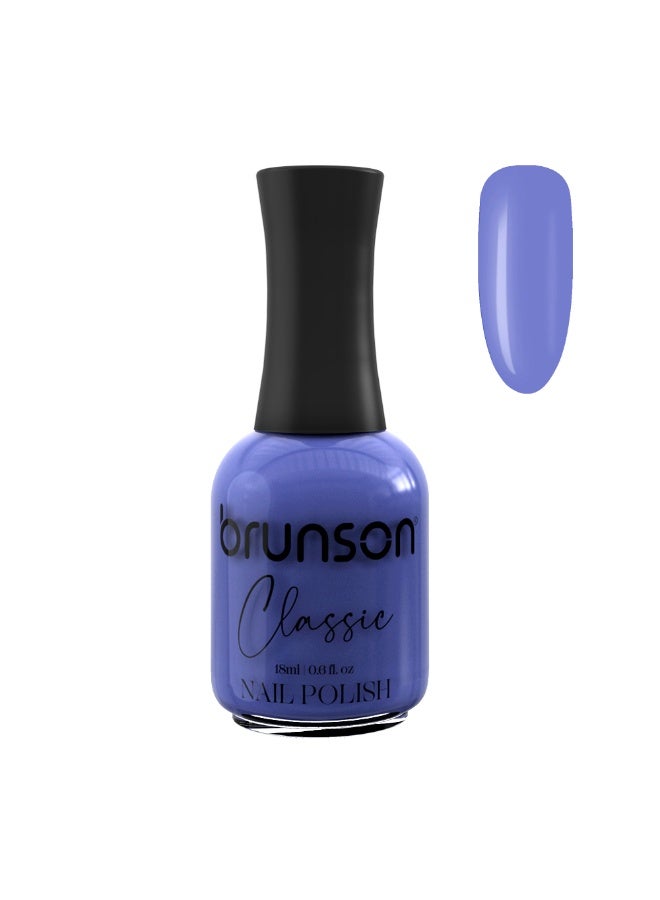 Brunson Classic Nail Polish 18ml Fast Dry Nail Lacquer Nail Harderner Normal Polish Glossy Gel Effect Quick Air Dry Long-Lasting Natural Nail Enamel Salon Quality Manicure Pedicure Regular Polish - Image 1